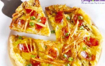 Cách làm bánh pizza khoai tây không cần lò nướng