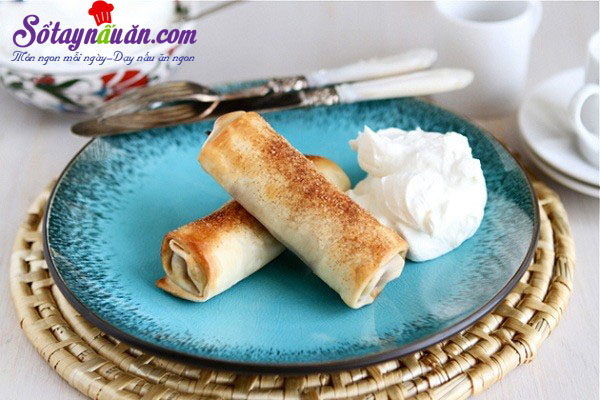 Cách làm bánh táo phiên bản chả giò cuốn độc đáo