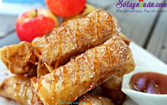 Cách làm bánh táo phiên bản chả giò cuốn độc đáo