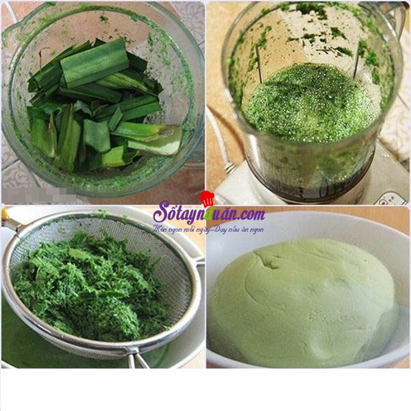 Cách làm bánh trôi nước lá dứa ngon không thể chối từ