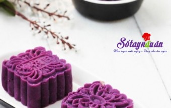 Cách làm bánh trung thu hạt sen khoai lang tím