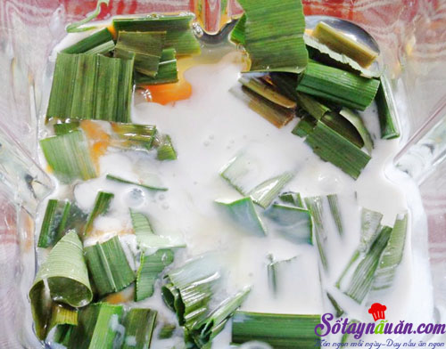 Cách làm bánh xôi lá dứa cho bữa sáng