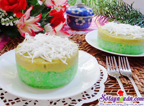 Cách làm bánh xôi lá dứa cho bữa sáng