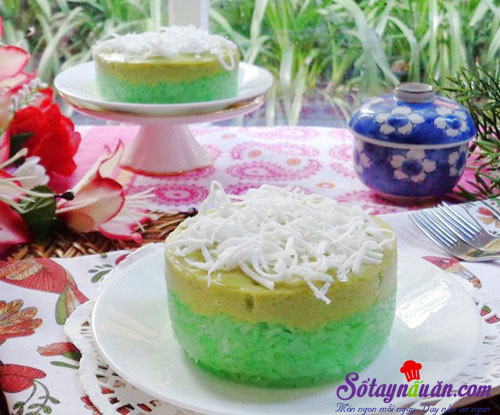 Cách làm bánh xôi lá dứa cho bữa sáng