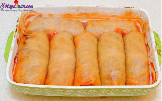 Cách làm bắp cải cuộn thịt nướng thơm ngon hấp dẫn