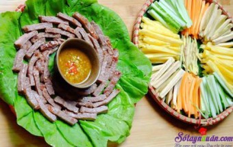 Cách làm bò cuốn lá cải ngon đến mê mẩn