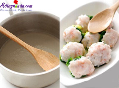 Cách làm chả tôm hấp bông cải kiểu Trung Hoa