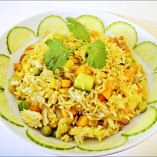 Cách làm cơm chiên bí đỏ chay giàu dinh dưỡng