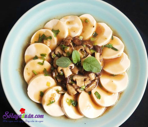 Cách làm đậu hũ non sốt nấm đông cô chay cho ngày rằm