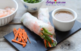 Cách làm gỏi cuốn chấm sốt bơ đậu phộng ngon mê mẩn