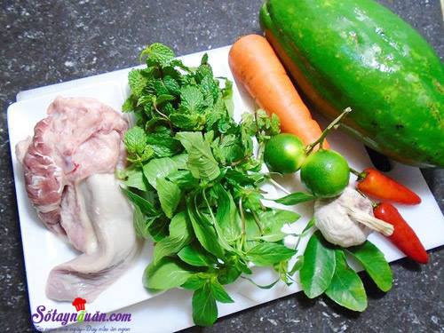 Cách làm gỏi lưỡi heo đu đủ cực giòn và ngon