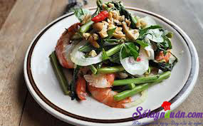 Cách làm gỏi tôm rau rút ngon ngọt đưa cơm