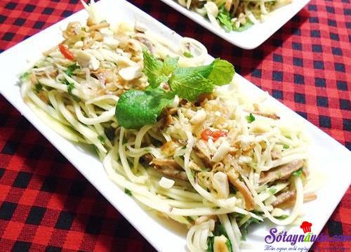 Cách làm gỏi xoài mực khô lạ miệng mà ngon