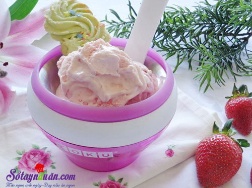 Cách làm kem dâu ngon, bổ , mát chào hè
