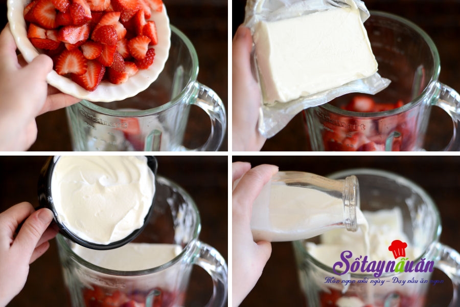 Cách làm kem dâu tây socola