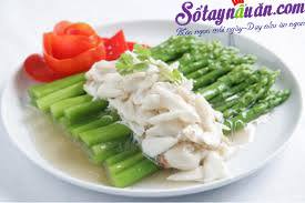 Cách làm măng tây sốt thịt ghẹ thơm ngon lạ miệng