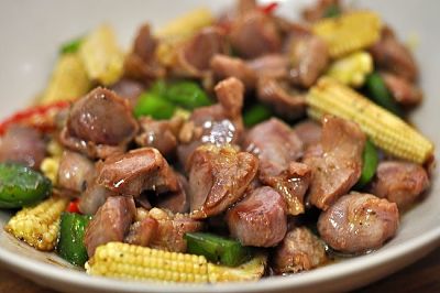 Cách làm Mề Gà xào với hương vị Bắp non ngon