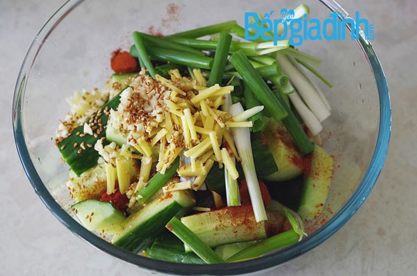 Cách làm món kim chi dưa leo đúng chuẩn
