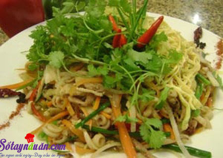 Cách làm món mực khô xào miến giòn ngon chảy nước miếng