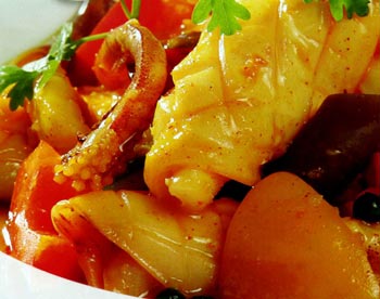 Cách làm món mực xào cà ri cực hấp dẫn