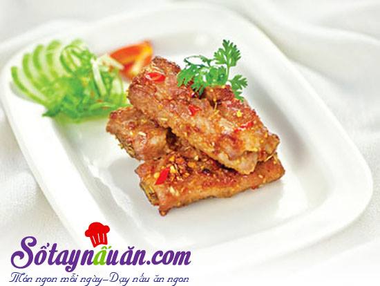 Cách làm món sườn chiên tỏi ớt cực dễ