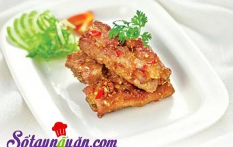 Cách làm món sườn chiên tỏi ớt cực dễ