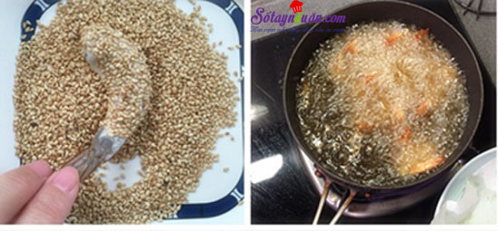 Cách làm món tôm tẩm vừng chiên giòn hấp dẫn