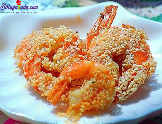 Cách làm món tôm tẩm vừng chiên giòn hấp dẫn