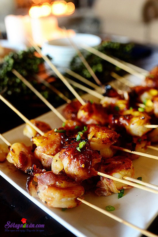 Cách làm món tôm xiên dứa nướng đơn giản cực ngon tại nhà