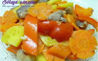 Cách làm món vịt xào ớt chuông ngon đúng vị