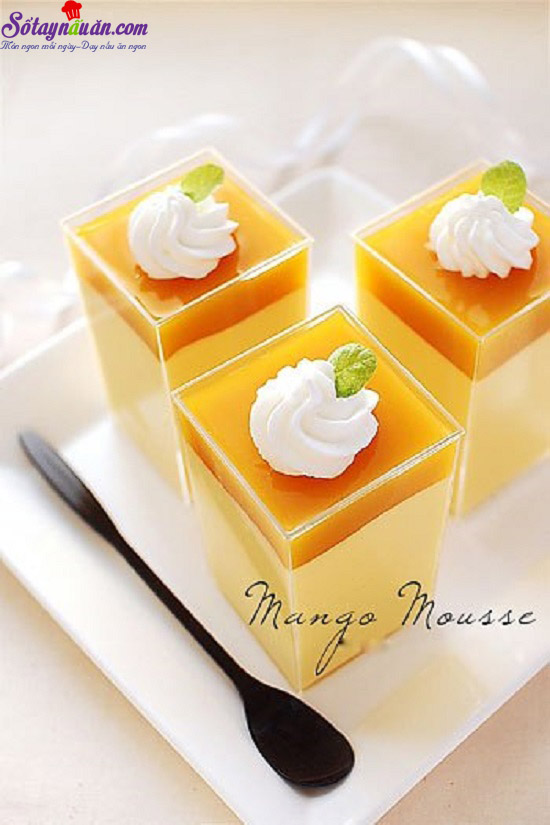 Cách làm mousse xoài ngon bổ cho ngày nóng