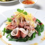 Cách làm mực hấp hành gừng