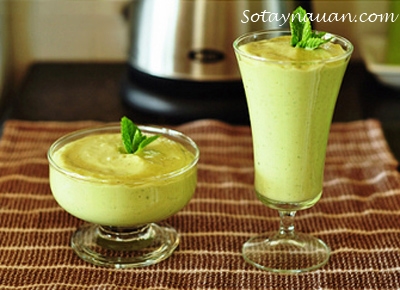 Cách làm sinh tố bơ the mát