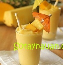 Cách làm sinh tố hoa quả chuối, xoài, dứa ngon