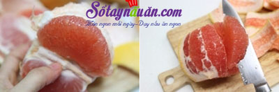 Cách làm thạch bưởi đào giải nhiệt mát lạnh ngày hè