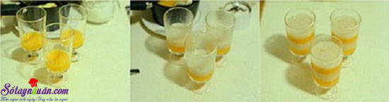 Cách làm thạch hoa quả 3 tầng rực rỡ sắc màu