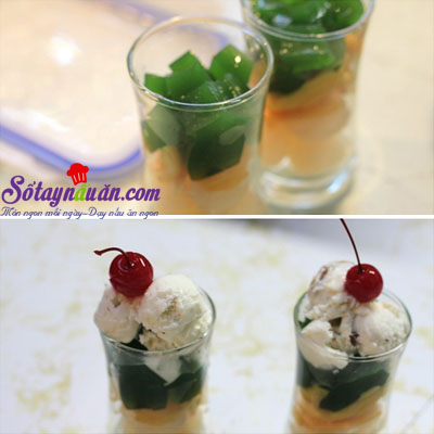 Cách làm thạch trà xanh trái cây giải nhiệt mùa hè