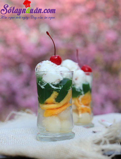Cách làm thạch trà xanh trái cây giải nhiệt mùa hè