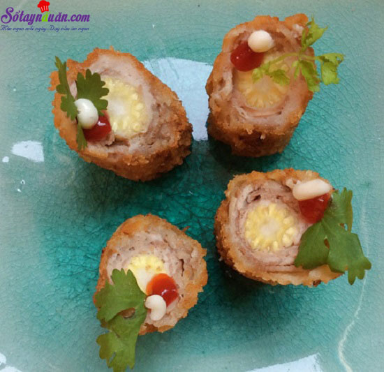 Cách làm thịt bò cuốn ngô non ngon tuyệt