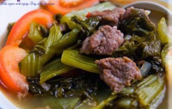 Cách làm thịt bò xào cải chua ngon