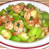 Cách làm tôm xào mướp hương