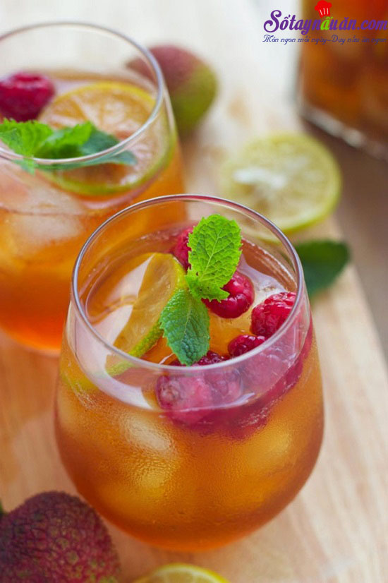 Cách làm trà vải bạc hà mát lạnh xua tan nóng bức