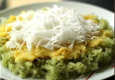 Cách làm xôi dừa lá dứa xanh ngon tuyệt vời