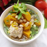 Cách nấu canh bí đỏ hạt sen