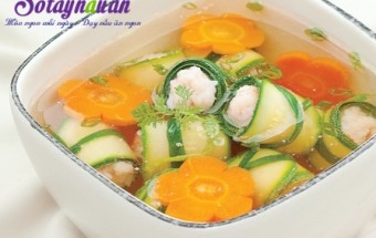 Cách nấu canh bí nấu tôm