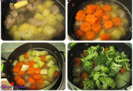 Cách nấu canh sườn hầm thập cẩm ngon tại nhà