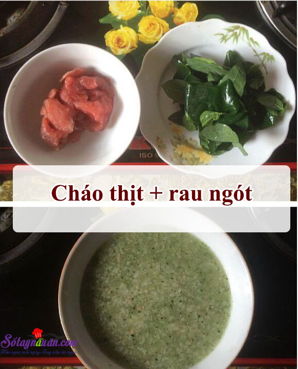 Cách nấu cháo thịt heo rau ngót cho bé đơn giản mà ngon
