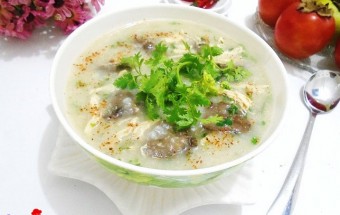 Cách nấu cháo tim gà rau cải ngon tuyệt