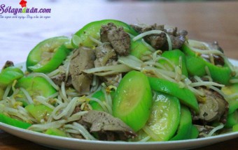 Cách nấu món mướp xào lòng gà ngon miễn chê