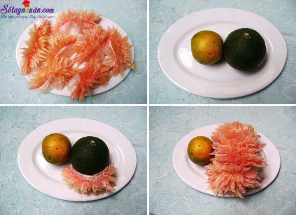 Cách tỉa trái cây thành hình con vật bày mâm cỗ trung thu
